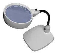 Лупа Kromatech настольная 10x, 120 мм, на гибком штативе с подсветкой (6 LED) 7764