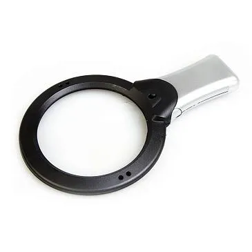 Лупа на ручке/настольная Veber 2x/4x, 100/25 мм, с подсветкой (MG1713-1) 