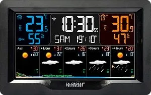 Метеостанция La Crosse SW403 с цветным экраном, черная, изображение 1