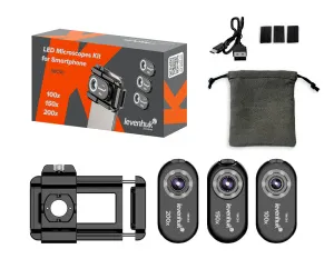 Набор микроскопов для телефона с подсветкой Levenhuk Kelvin TMC50, изображение 9