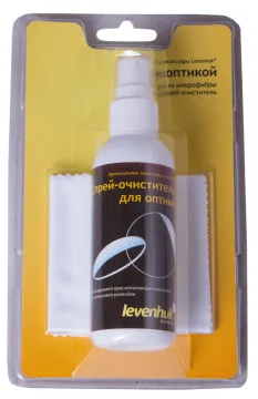 Набор для ухода за оптикой Levenhuk (2 салфетки 15x15 см, спрей 95 мл), изображение 8