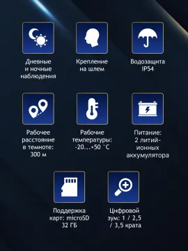 Бинокль цифровой ночного видения Levenhuk Halo NVB10 Helmet, с креплением на шлем, изображение 20