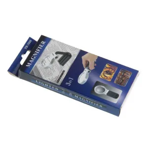 Лупа на ручке Veber 3х, 65 мм, с подсветкой (7006), изображение 5