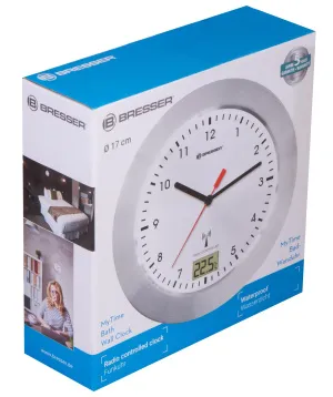 Часы настенные Bresser MyTime Bath, водонепроницаемые, белые, изображение 6