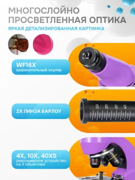 Микроскоп Levenhuk Rainbow 50L PLUS, изображение 30