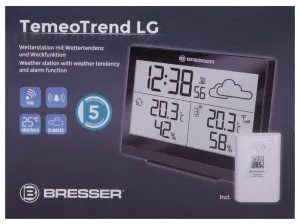 Метеостанция Bresser TemeoTrend LG с радиоуправлением, черная, изображение 11